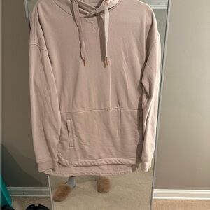 Blush/ Mauve Tunic Hoodie with Front Pocket